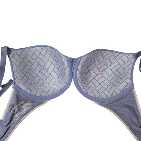 Victorias Secret Uplift Semi Demi Bra Purple 32DD Lightly Lined Seamless Adj - Picture 7 of 8